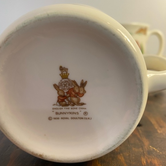 Bunnykins set. Two different cups and bowl. - Picture 8 of 14